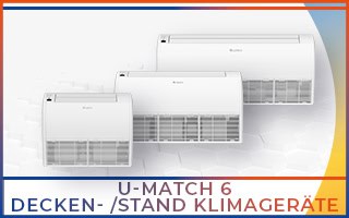 KACHEL U-MATCH 6 Decken-Stand-Klimageräte